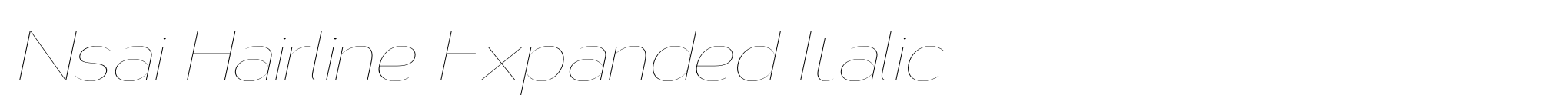 Nsai Hairline Expanded Italic image